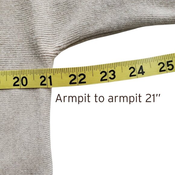 J. Jill Oatmeal Color Flat Knit Oversized Sweater with Back Detail Size XS - Picture 12 of 16